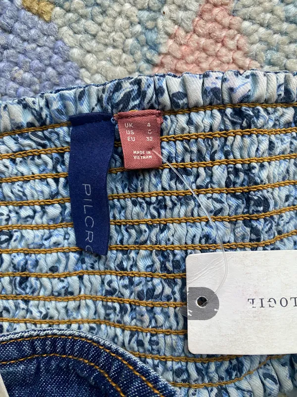Anthropologie NWT Denim Corset Crop Top - Image 4