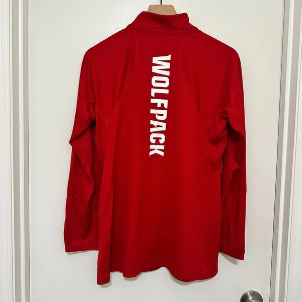 Adidas x NC State | NWT Woman's Wolfpack Red Tuffy Logo Quarter Zip Pullover, L - Image 3