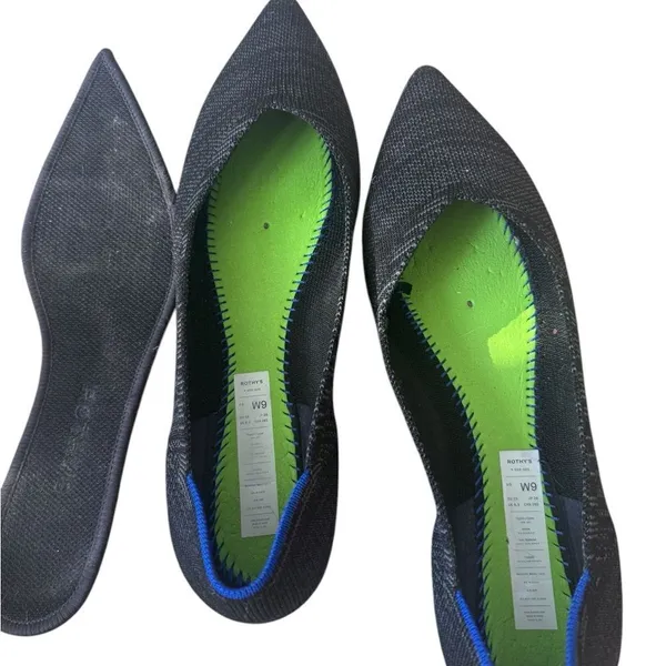 Rothy’s The Point Heathered Black Women’s Flats 9 - Image 9