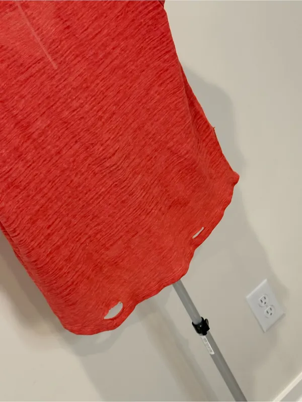We The Free Free People Distressed V-Neck Tee Coral Red XS - Image 6