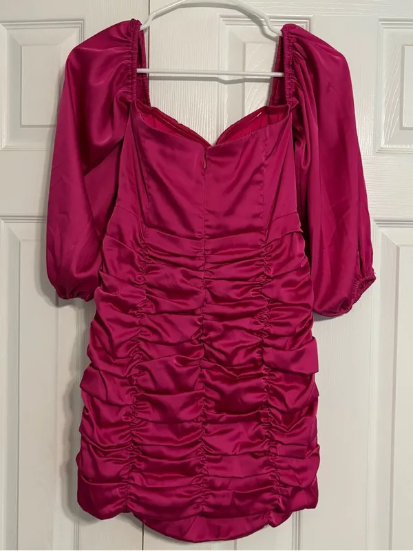 Runaway The Label RNWY Jones Ruched Satin Mini Dress - Image 3