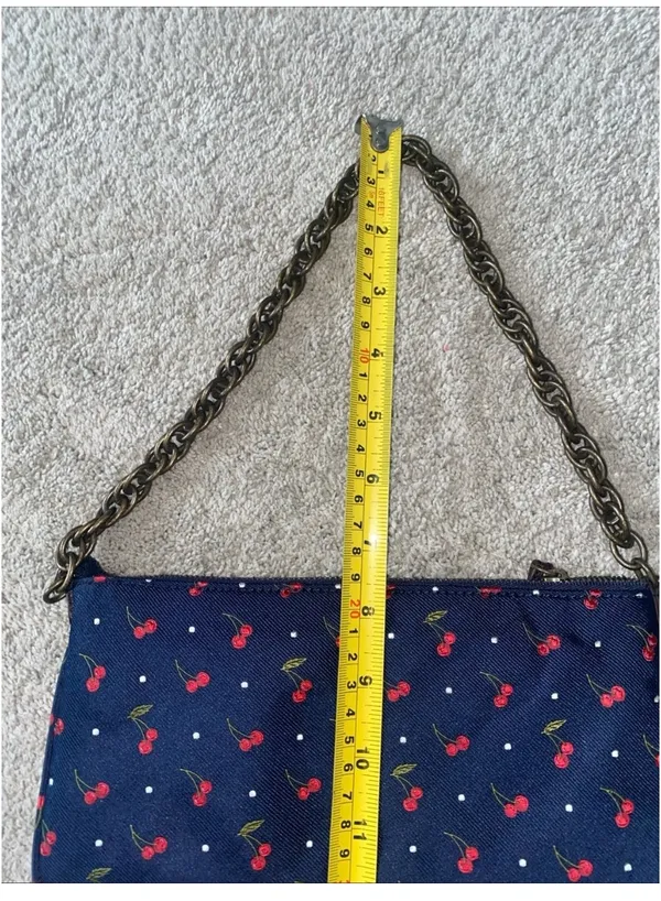 J. Crew cherries print shoulder bag purse silk - Image 2
