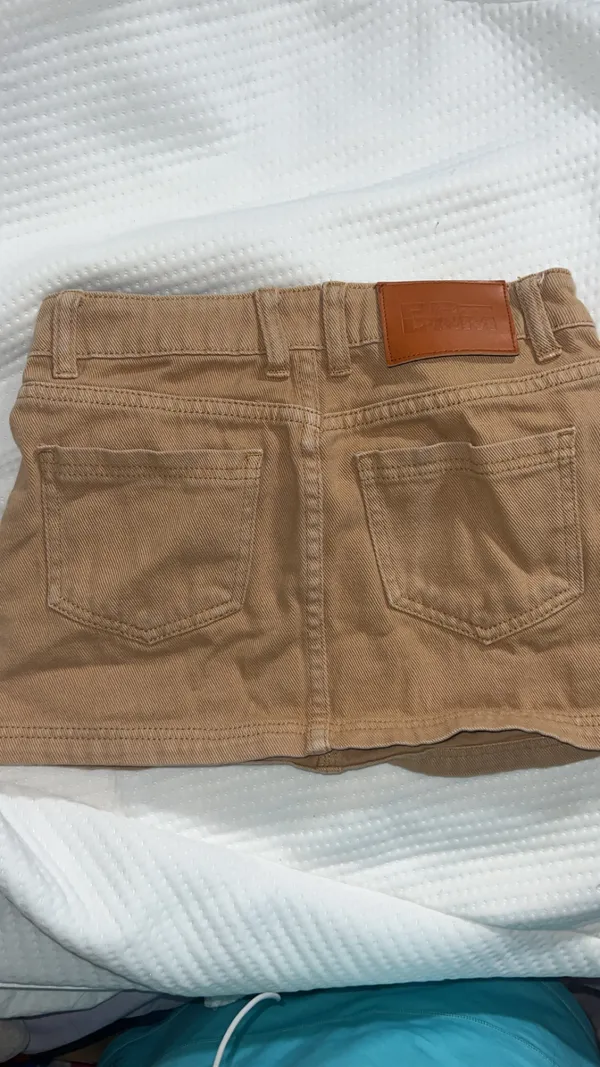 Princess Polly Denim Brown Mini Skirt - Image 3
