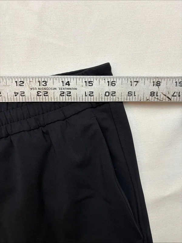Lululemon womens large tapered leg mid rise 7/8 pant black athletic crop casual - Image 9