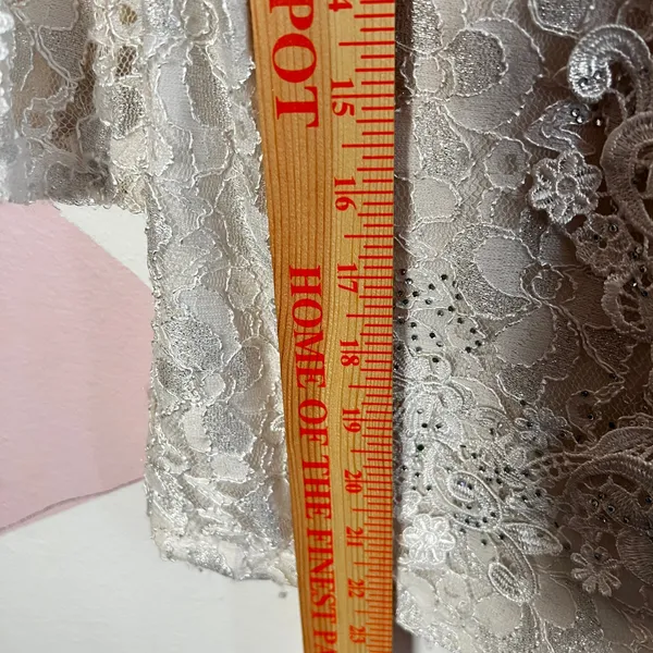 Vintage Esprit White Lace Top Peter Pan Collar‎ Sz Medium Bridal Romantic - Image 5