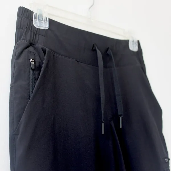 All in Motion Black Utility Drawstring Adjustable Joggers Pockets Small - Image 3
