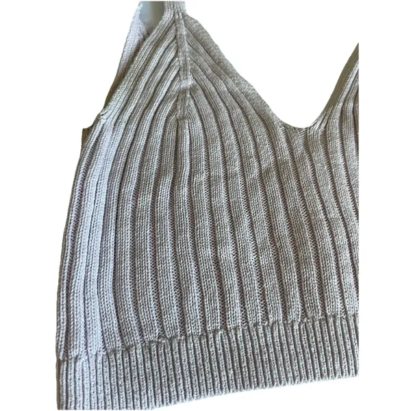 Aerie Rib Knit Crop Tank M Purple Lavender - Image 4
