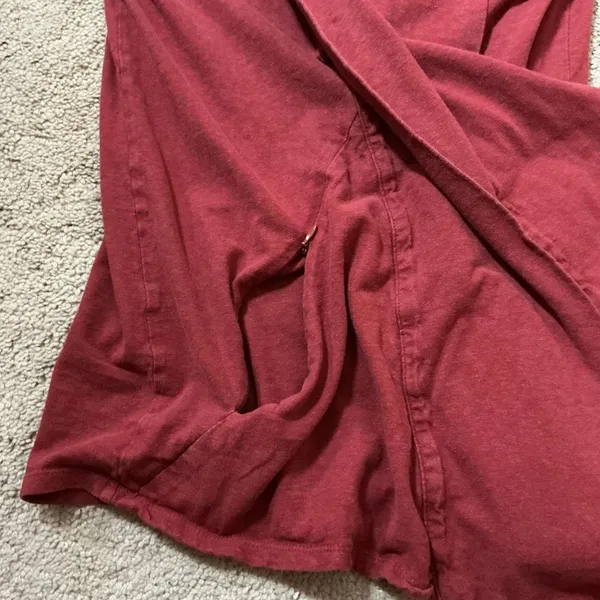 Royal Robbins Granola Girl Women’s S‎ Red Open Cardigan Sweater Organic Cotton - Image 7