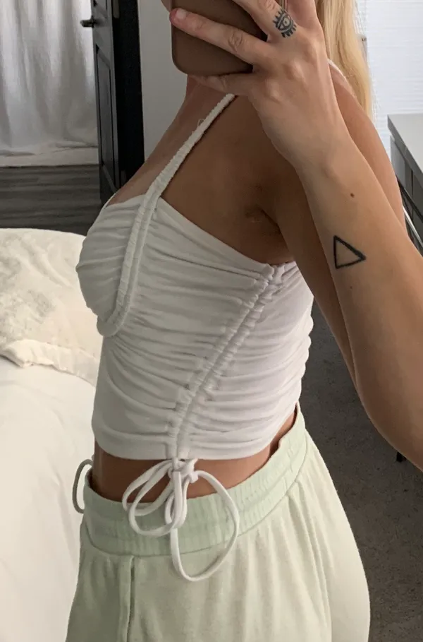 White Crop Top - Image 3