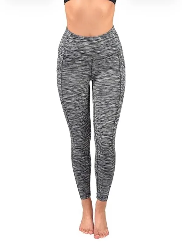 90 Degree By Reflex High Rise Ankle Length Pocketed Leggings - Image 4