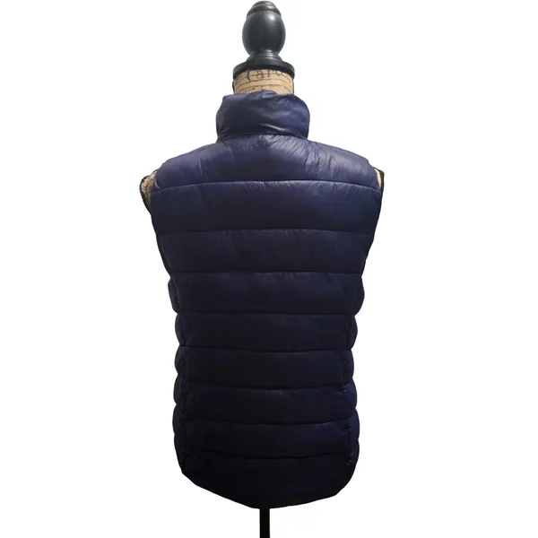 LOFT Women's Navy Blue Puffer Vest‎ Sleeveless Quilted Lightweight Coat - Image 2
