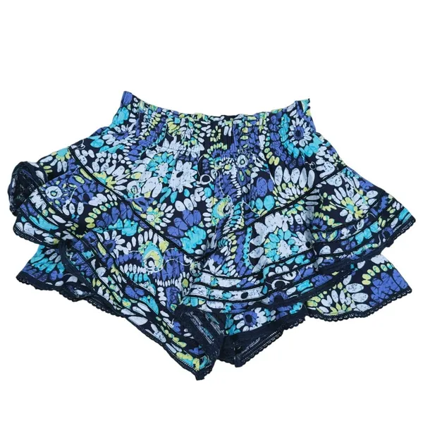 NWT Aerie Floral Lace Tiered Ruffle Skort Size XS Blue Coquette Fairy Y2K - Image 2