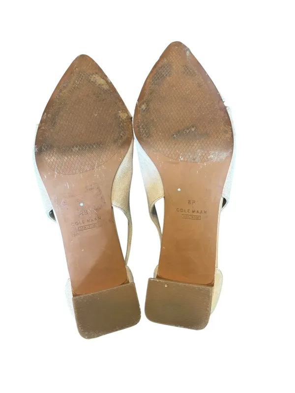 Cole Haan Caia 55 Brush Tan Suede D’Orsay Block Heel Pumps Size 8B - Image 6
