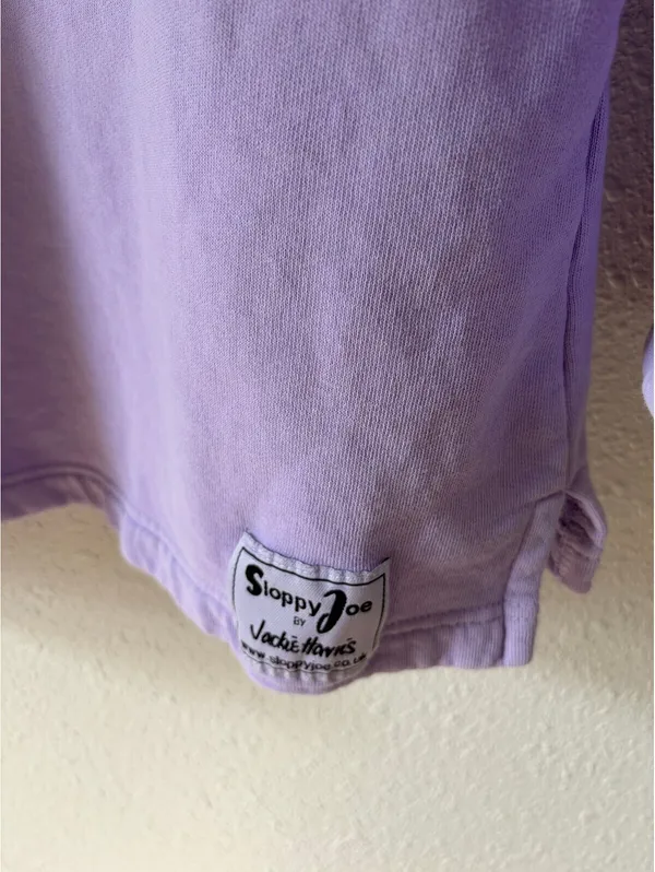 Sloppy Joe Jackie Harris Collar 02 Sweatshirt Purple Size 1 Organic Cotton - Image 3