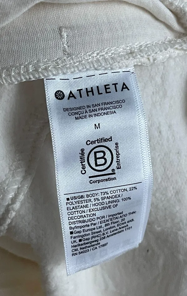 Retroplush Revive Hoodie Sweatshirt in Magnolia White Size M - Image 5