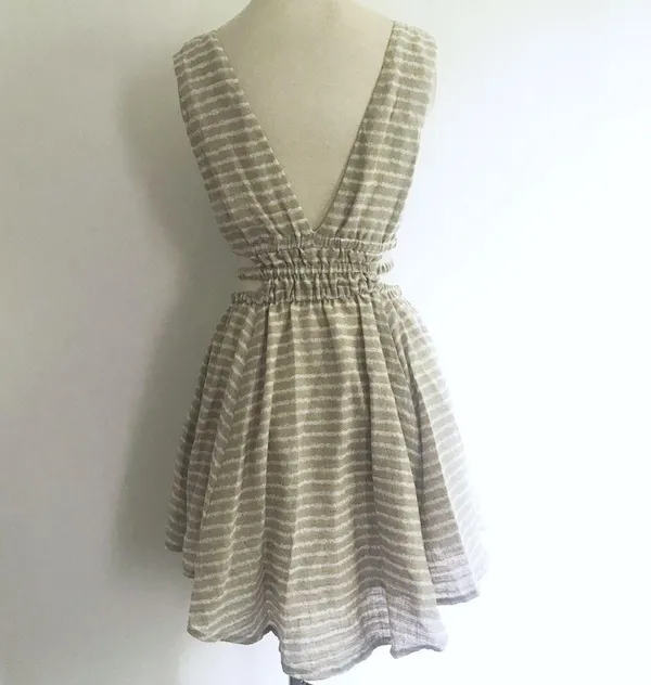 L'ATISTE Low Cut Cutout Extra Flared Dress - Image 3