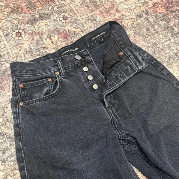 Aritzia Denim‎ Forum Joni High Rise Loose Jeans – Black Wash – Size 24 / 29L - Image 2