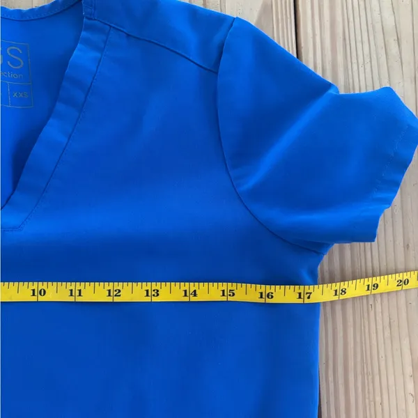 Figs Royal Blue Women's Short Sleeve Blue Top - Image 9
