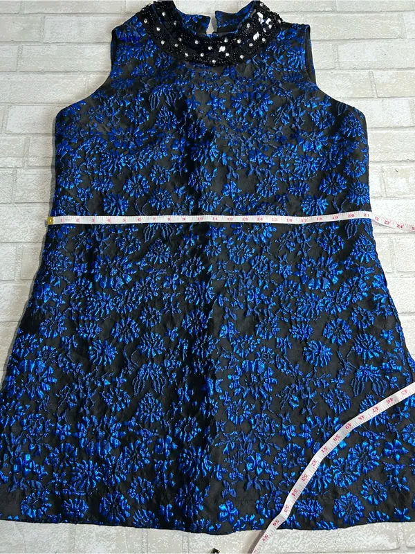 SugarLips Centralia Jaquard Floral Emla Sleeveless Mini Dress Size Large - Image 8