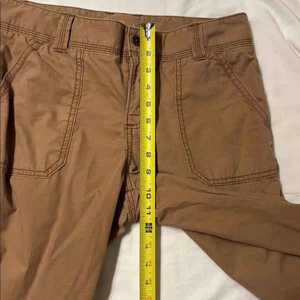 Carhartt Tan Relaxed Fit Capri Pants Ripstop 100% Cotton Farmcore SZ 6 - Image 8
