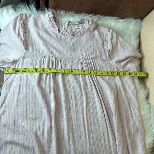 Bohme Ruffle Short Sleeve Top in Rose Size Small - Image 6