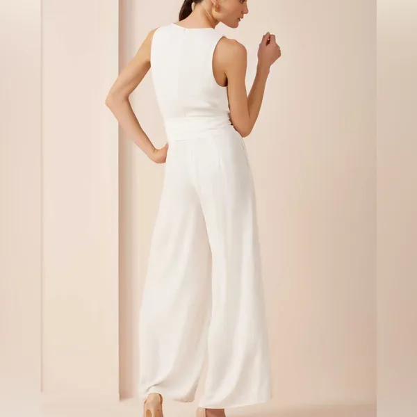 Keepsake the label | Large‎ Woman’s Elegant White Jumpsuit - Image 2