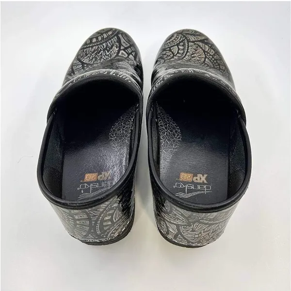 Dansko XP 2.0 Professional Clogs 39 US 8.5-9‎ Silver Black Paisley Nursing Slip - Image 8