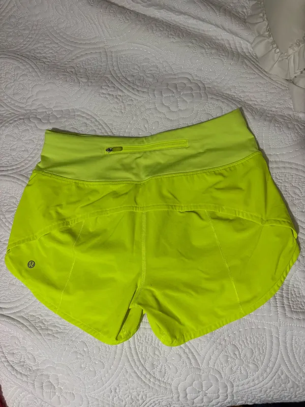 Neon Yellow 4” Speed Up Lululemon Shorts - Image 2