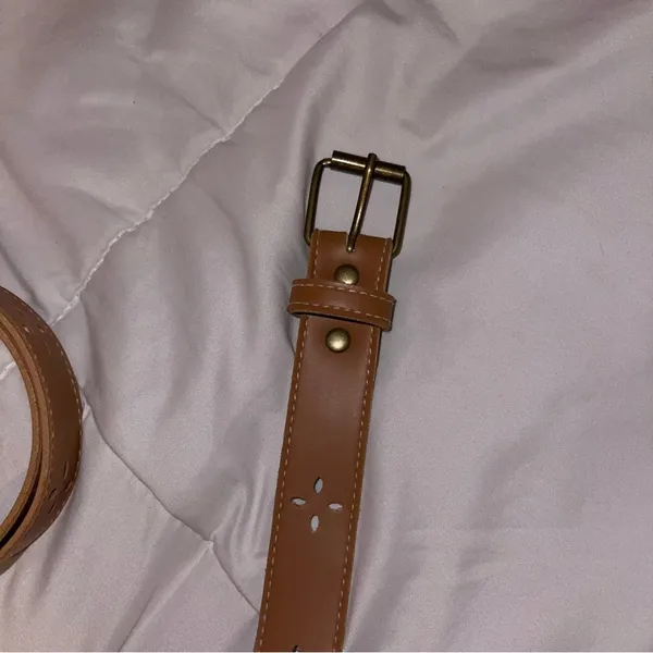 Brown Belt with Cross Cutouts - Image 2