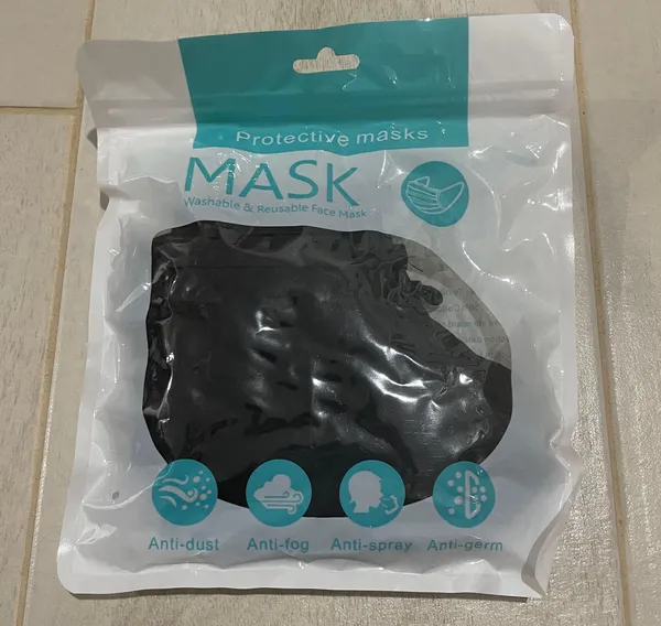 5 Packs Black Face Mask Covering - Image 2