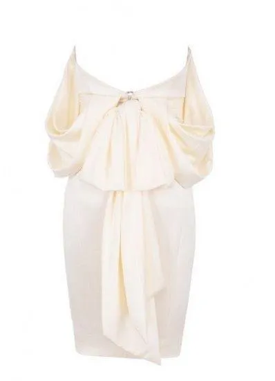 House Of CB NWT AISHA IVORY SATIN STRAPLESS DRESS - Image 5