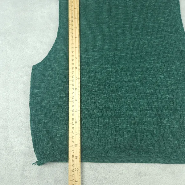Free People FP Beach Green Top Sweater Vest Linen Blend Size S Small Boho - Image 5