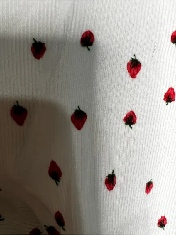 Skims Cotton Ribbed Snow Strawberry‎ Boxer Cozy Lounge Shorts - Image 4