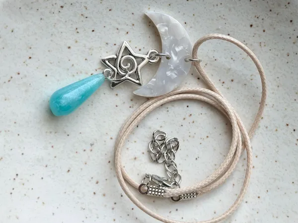 Handmade grunge y2k cute star swirl celestial necklace💫🌀 - Image 3