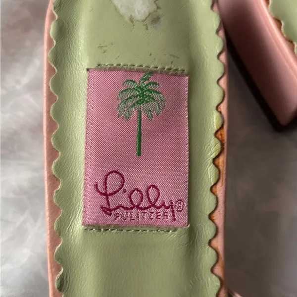 Lilly Pulitzer Peach and Mint Mules - Image 4