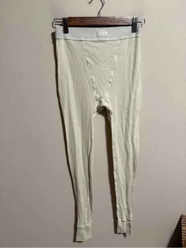 SKIMS Cotton Rib Thermal Leggings in Bone Size Small - Image 2