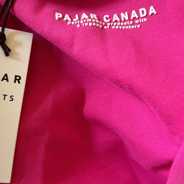 NWT PAJAR CANADA Lawson Women's Oversized Crop Sweatshirt in PINK GLOW XL - Image 9