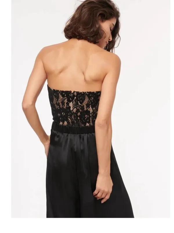 Cami NYC Reina Bodysuit Strapless Lace in‎ Black Lace Size XS feminine romantic - Image 8