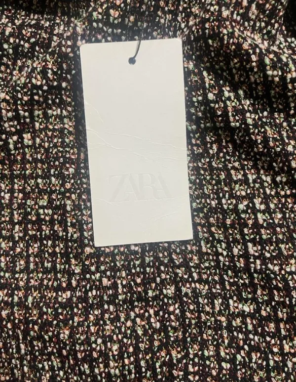 Zara Skirt Sz S Textured Multicolored A-Line Fit&Flare Fall Wear Mini Knitted - Image 3