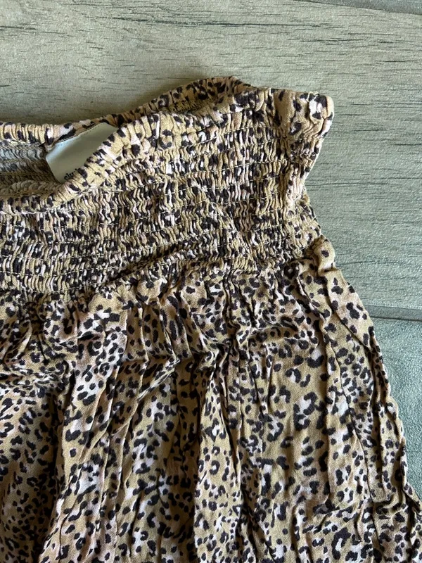 Skylar + Madison Tan and Black Leopard Print Maxi Skirt - Image 3