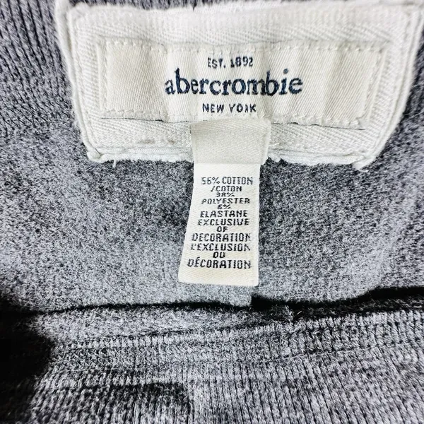 Abercrombie & Fitch Y2K Vintage Style Joggers Gray Sweatpants Large Spellout 90s - Image 5