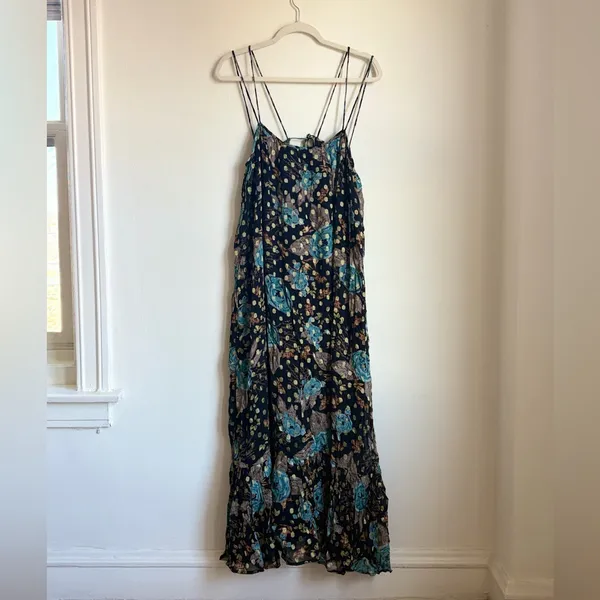 Natural Life Alice Metallic Floral Maxi Dress - Image 3