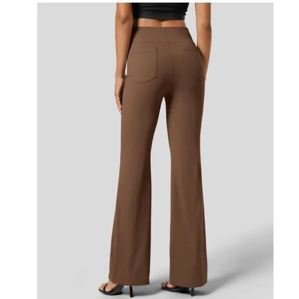 Halara Flex™ High Waisted Back Side Pocket Slight Flare Work Pants XL NEW - Image 2