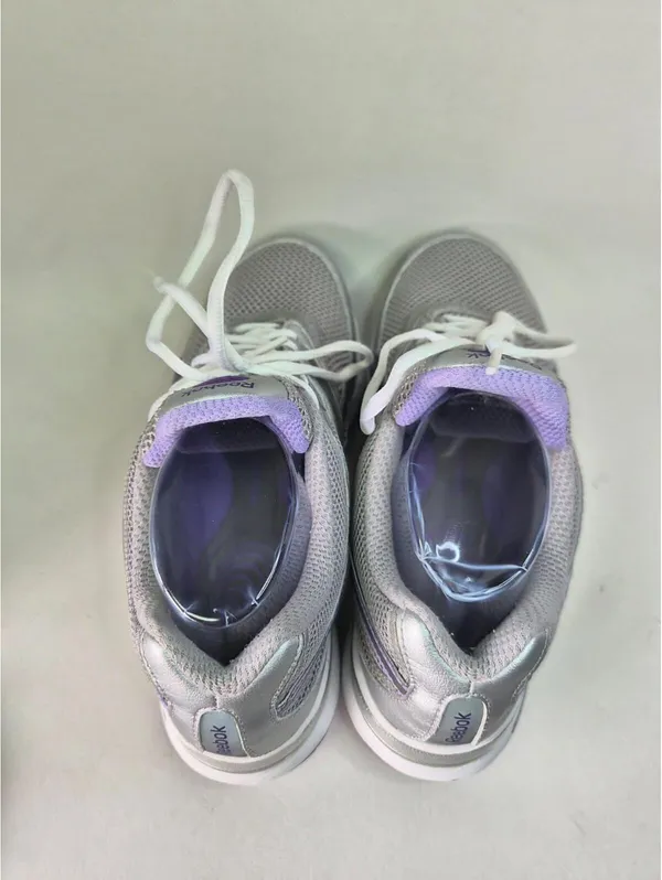 Reebok Easy Tone Rocker Sole Toning Sneakers Gray & Purple 8.5 - Image 7