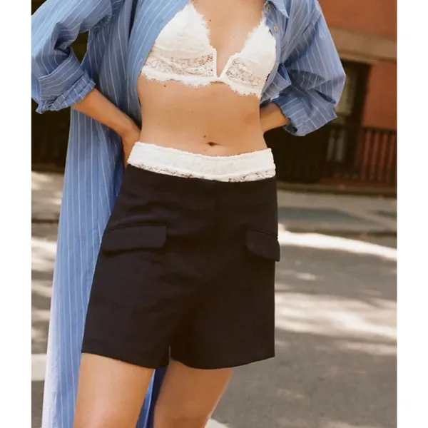 Anthropologie Maeve Tailored City Dress Black Shorts Size 4 - Image 5