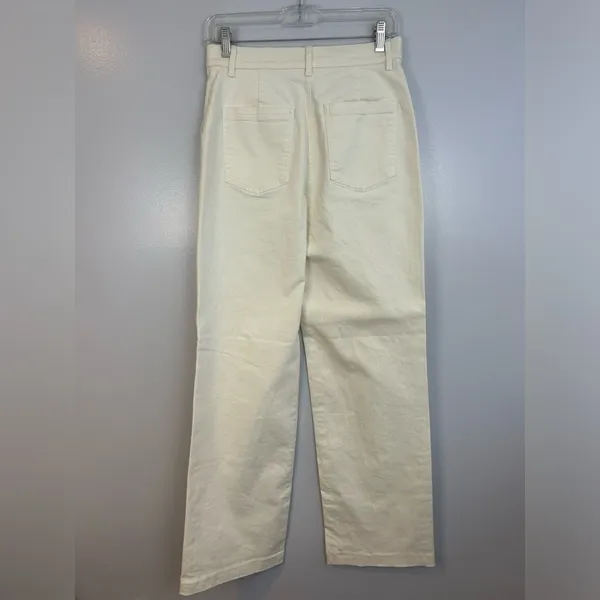 NWT Oak + Fort Ivory/Cream High Rise Straight Leg Denim Classic Jeans Size 6 - Image 7