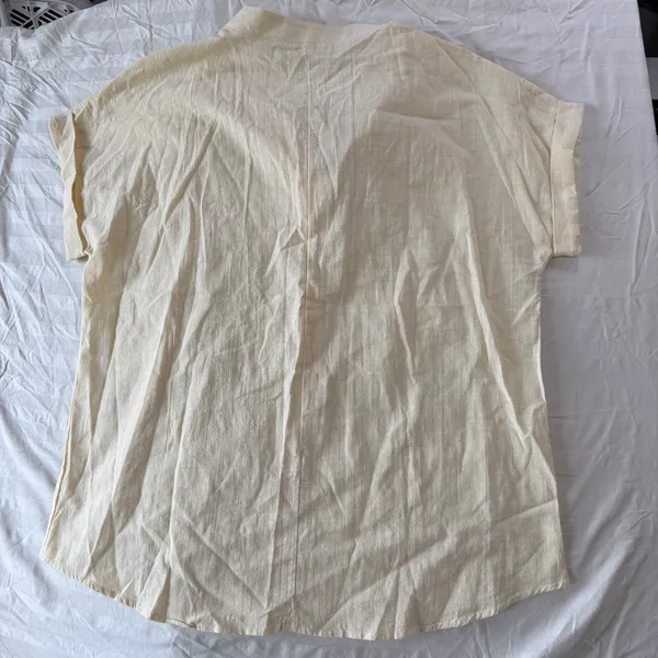 NEW Women's NEW Light Yellow Gauze Tunic Style Size XL #260303 - Image 4