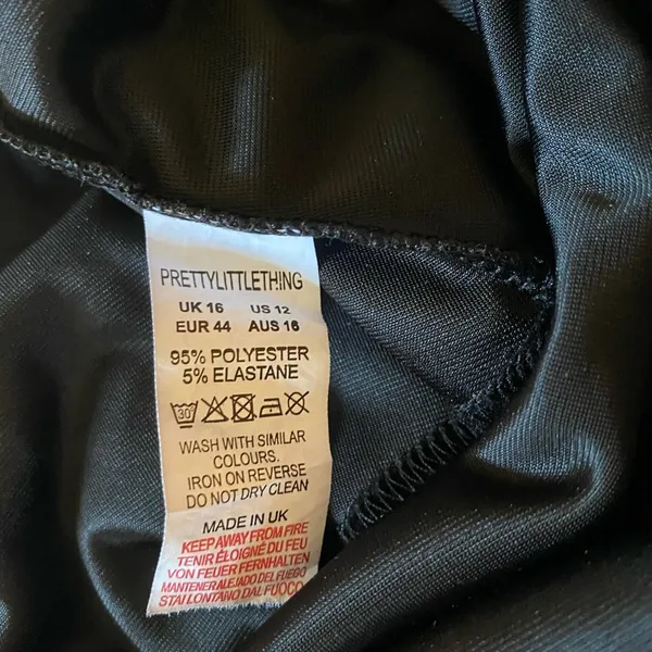 Pretty Little Thing Black BodySuit Size 12 - Image 9