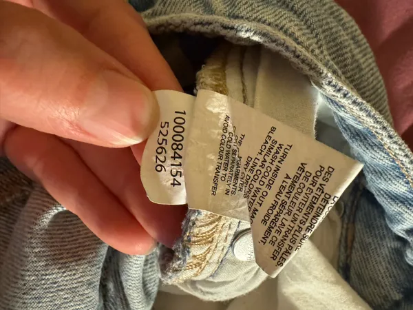 Garage Denim Slouchy Cargo Jeans Size 1/25 Light Wash Baggy Distressed Y2K - Image 7