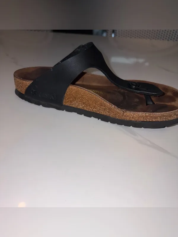 Birkenstock Gizeh Black Birko-Flor Thong Sandals EU 38 US Women 7 Boho Classic - Image 8